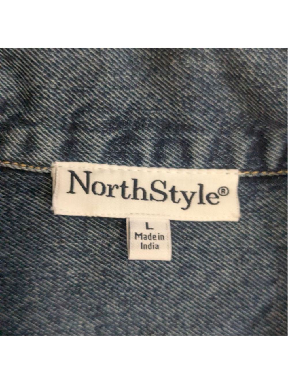 NorthStyle Denim Jean Jacket Longline Large Snap Front - Picture 3 of 12